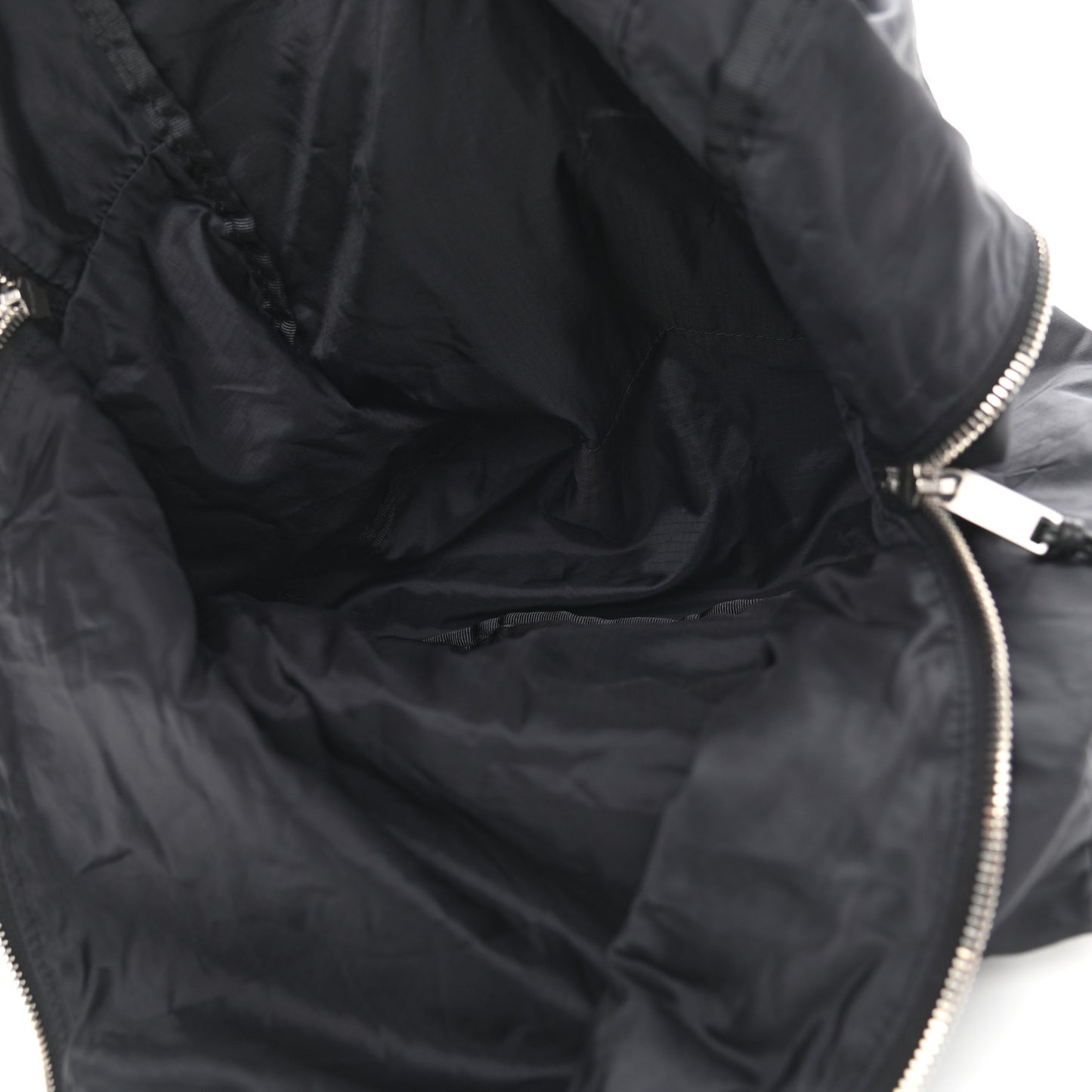 Nylon City Fold Up Backpack Belt Bag Black