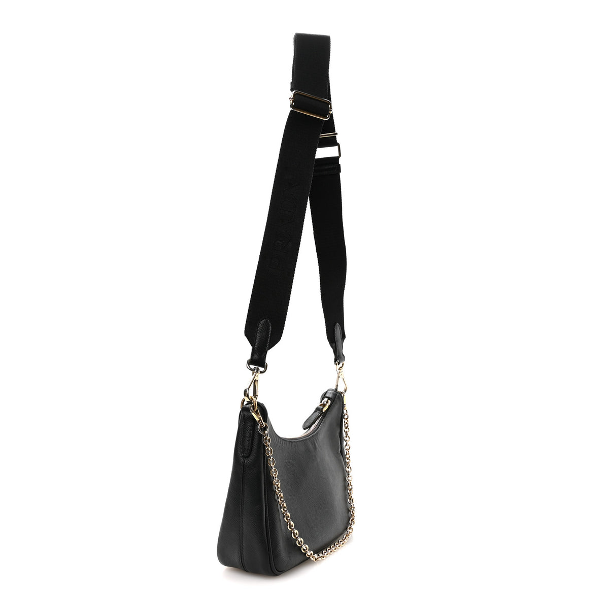Saffiano Lux Re-Edition 2005 Shoulder Bag Black