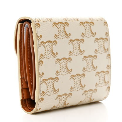 Celine Triomphe Canvas Small Triomphe Wallet White 3 of 14