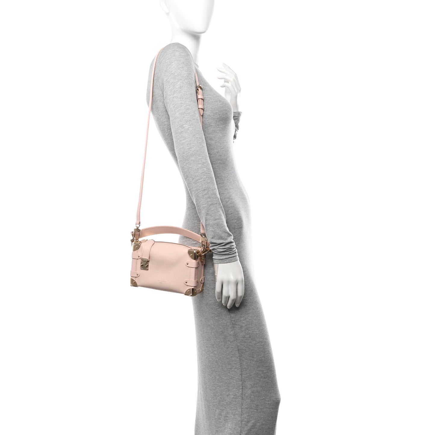 Calfskin Side Trunk PM Pink Pearl