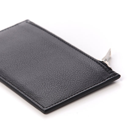 Saint Laurent Grained Calfskin 5 Fragments Zip Pouch Card Holder Black 6 of 9
