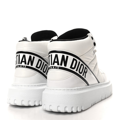 Christian Dior Nylon Fabric Womens D-Player High Top Sneakers 40 White Black 4 of 8
