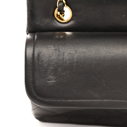 Chanel Lambskin Quilted Medium Double Flap Black 12 of 18