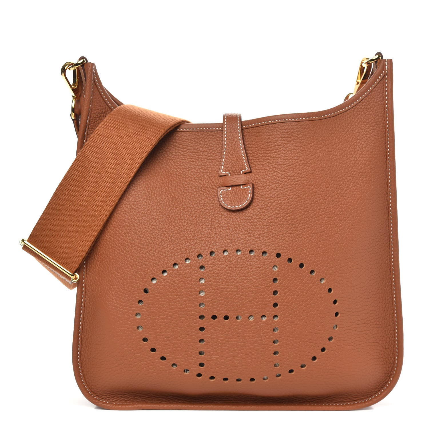 Hermes Taurillon Clemence Evelyne III PM Gold 1 of 9