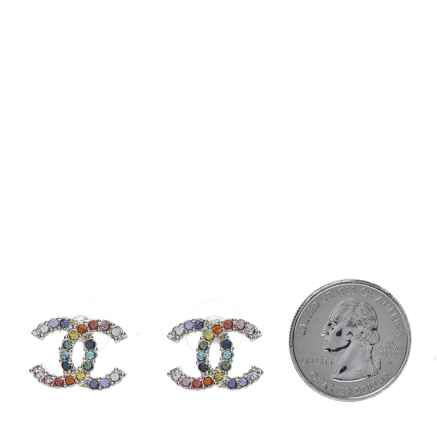 Crystal Over The Rainbow CC Earrings Gold Multicolor