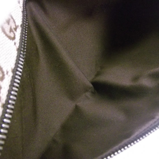 GG Monogram Web Double Pocket Belt Bag Ebony