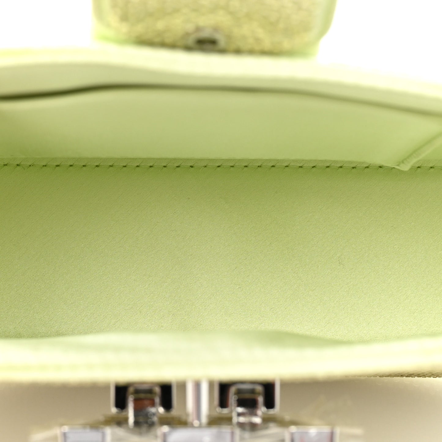 Mesh Crystal Rhinestone Small Legacy Hobo Lemon Drop