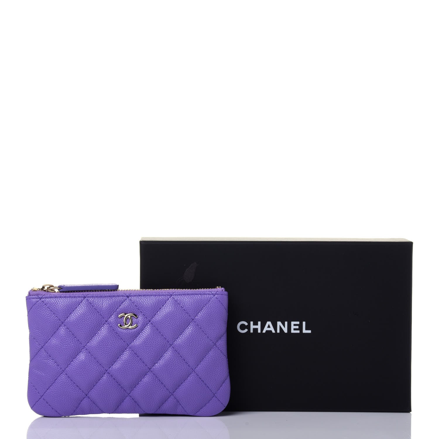 Chanel Caviar Quilted Small Cosmetic Case Purple 11 of 11