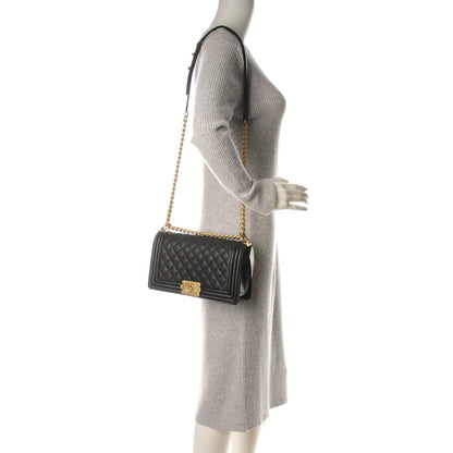 Chanel Caviar Quilted Medium Boy Flap Black 2 of 7