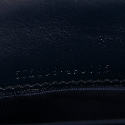 Gucci Vintage Effect Calfskin Matelasse Diagonal Torchon GG Marmont Continental Wallet Blue Agata Mystic White 7 of 13