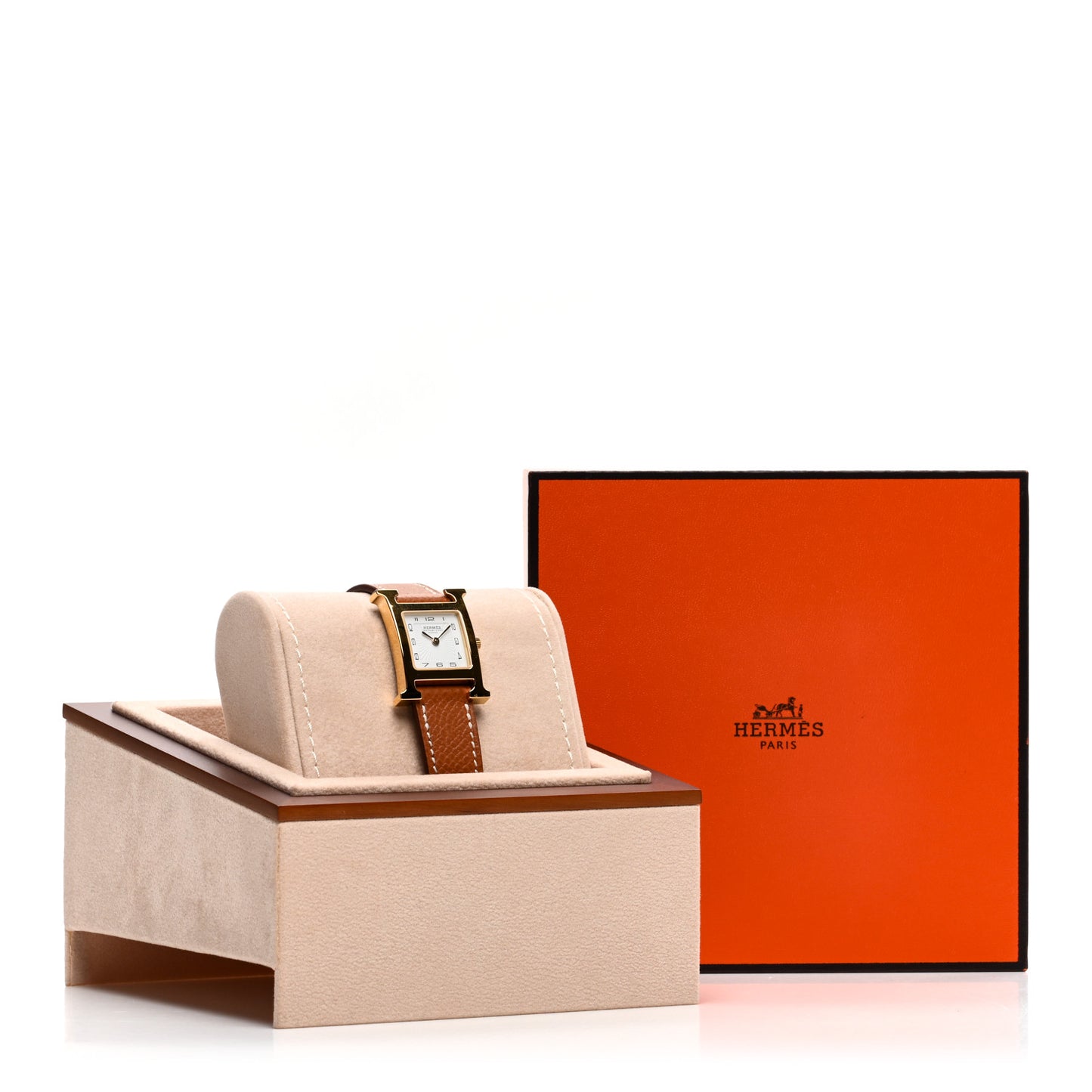 Stainless Steel Epsom 21mm Heure H Hour Quartz Watch Gold