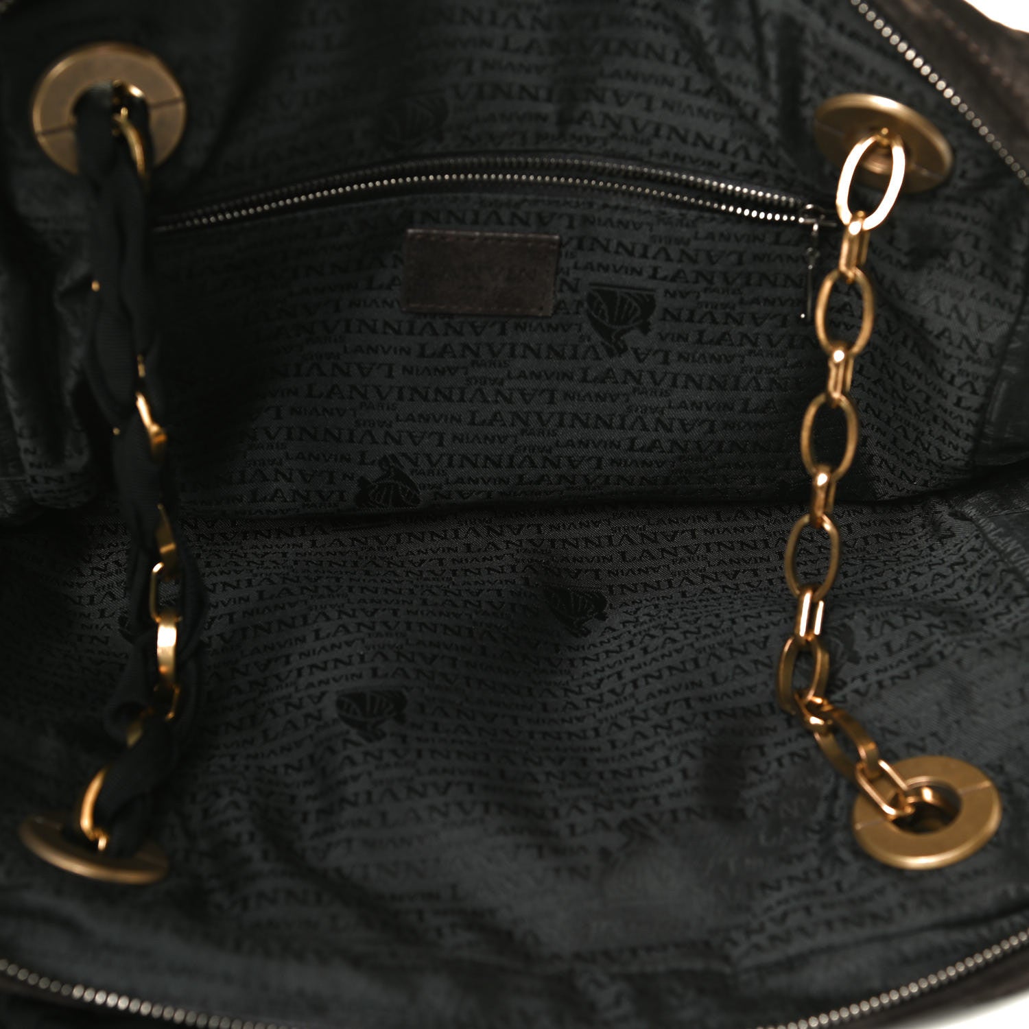 Lanvin Suede Shoulder Bag Brown 7 of 10