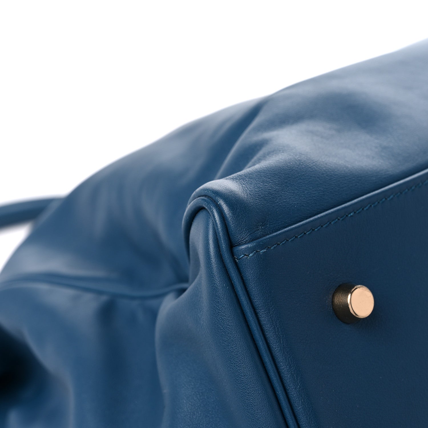 Hermes Veau Sikkim Kelly Relax 50 Bleu Thalassa 9 of 10