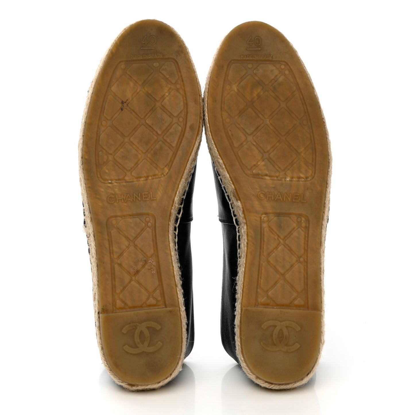 Lambskin CC Espadrilles 40 Black