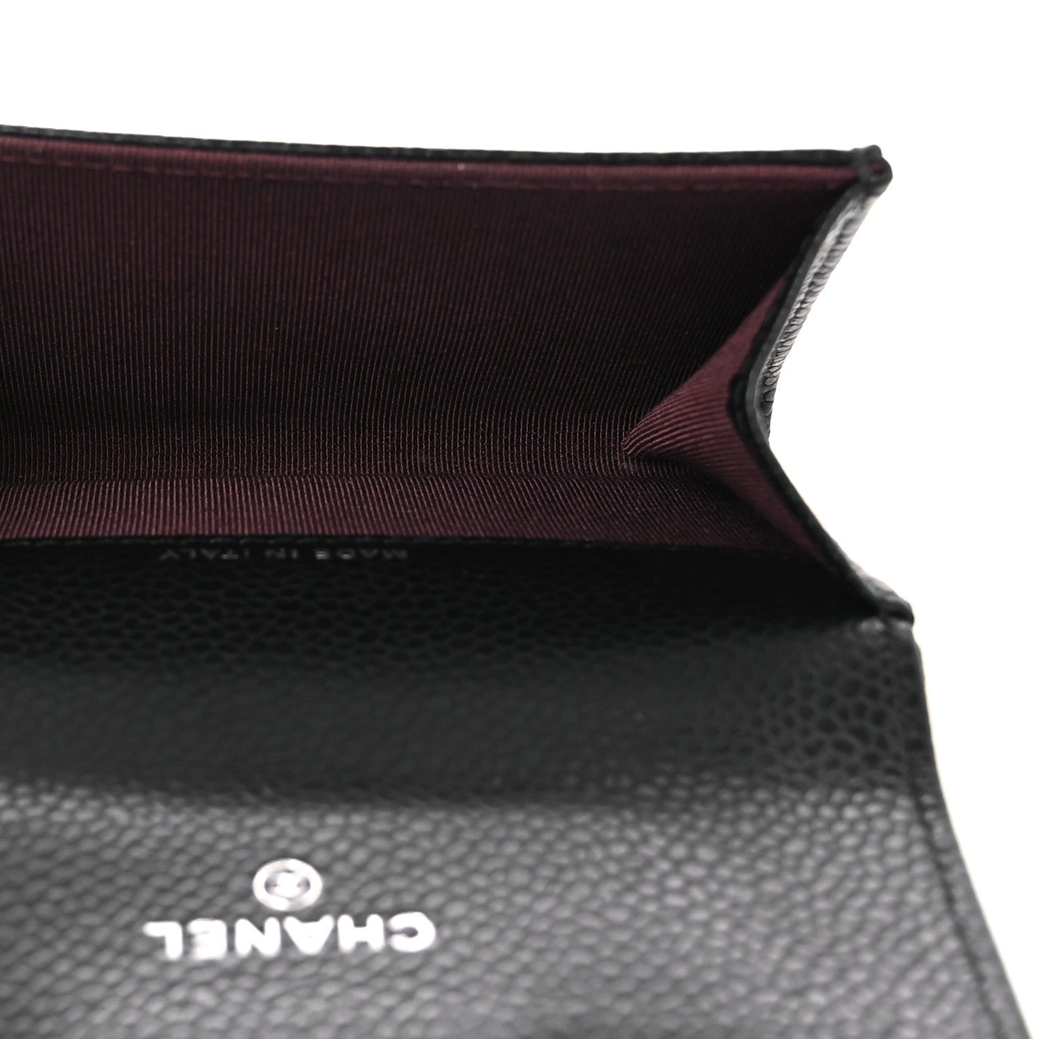 Chanel Caviar Quilted Flap Card Holder Wallet Black 6 of 10