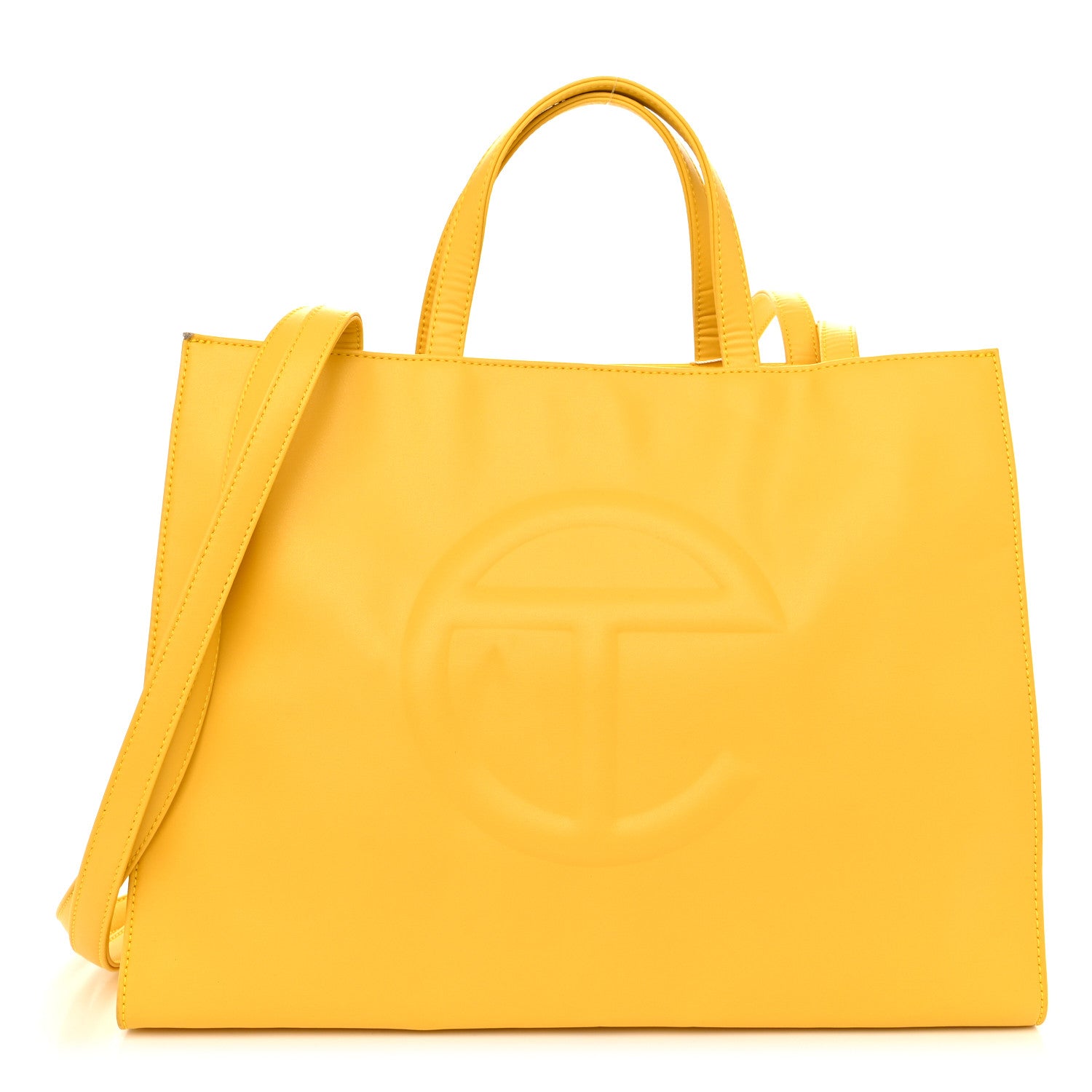 Telfar Vegan Leather Medium Shopping Bag Yellow 1 of 10