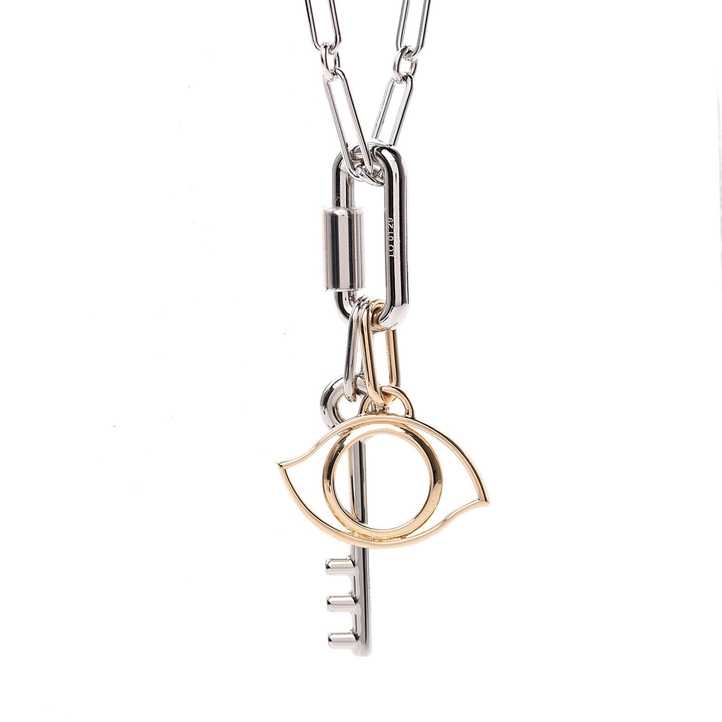 Palladium Permabrass Curiosite Charm Pendant Necklace
