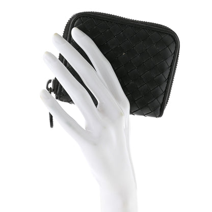 Bottega Veneta Nappa Intrecciato Zip Around Coin Purse Black 2 of 7