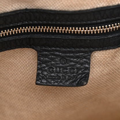 Gucci Pebbled Calfskin Medium Soho Shoulder Bag Black 5 of 16