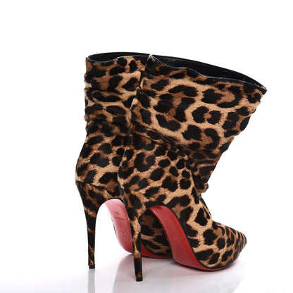 Christian Louboutin Pony Hair Ishtar 100 Booties Leopard 4 of 8