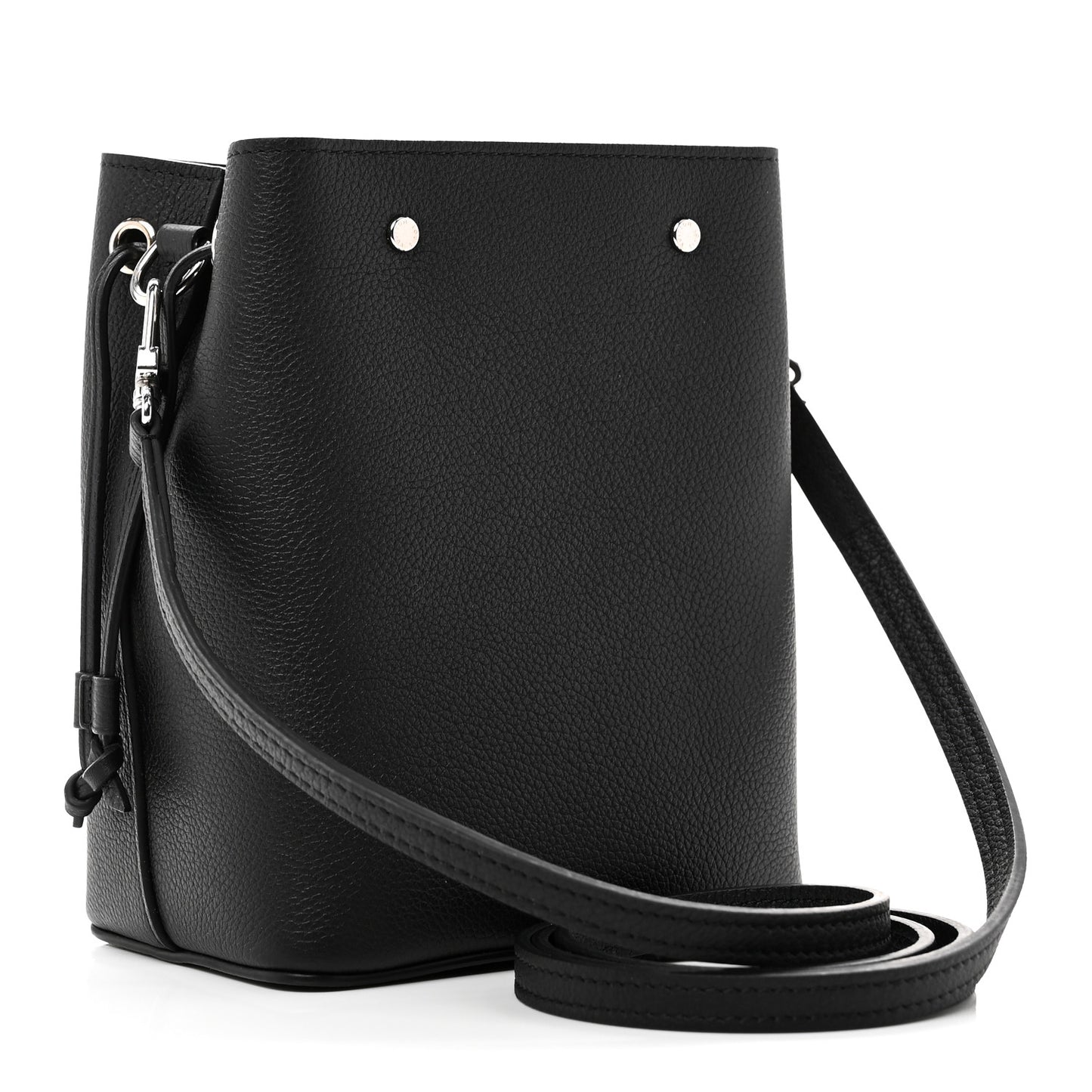 Calfskin Nano Lockme Bucket Black