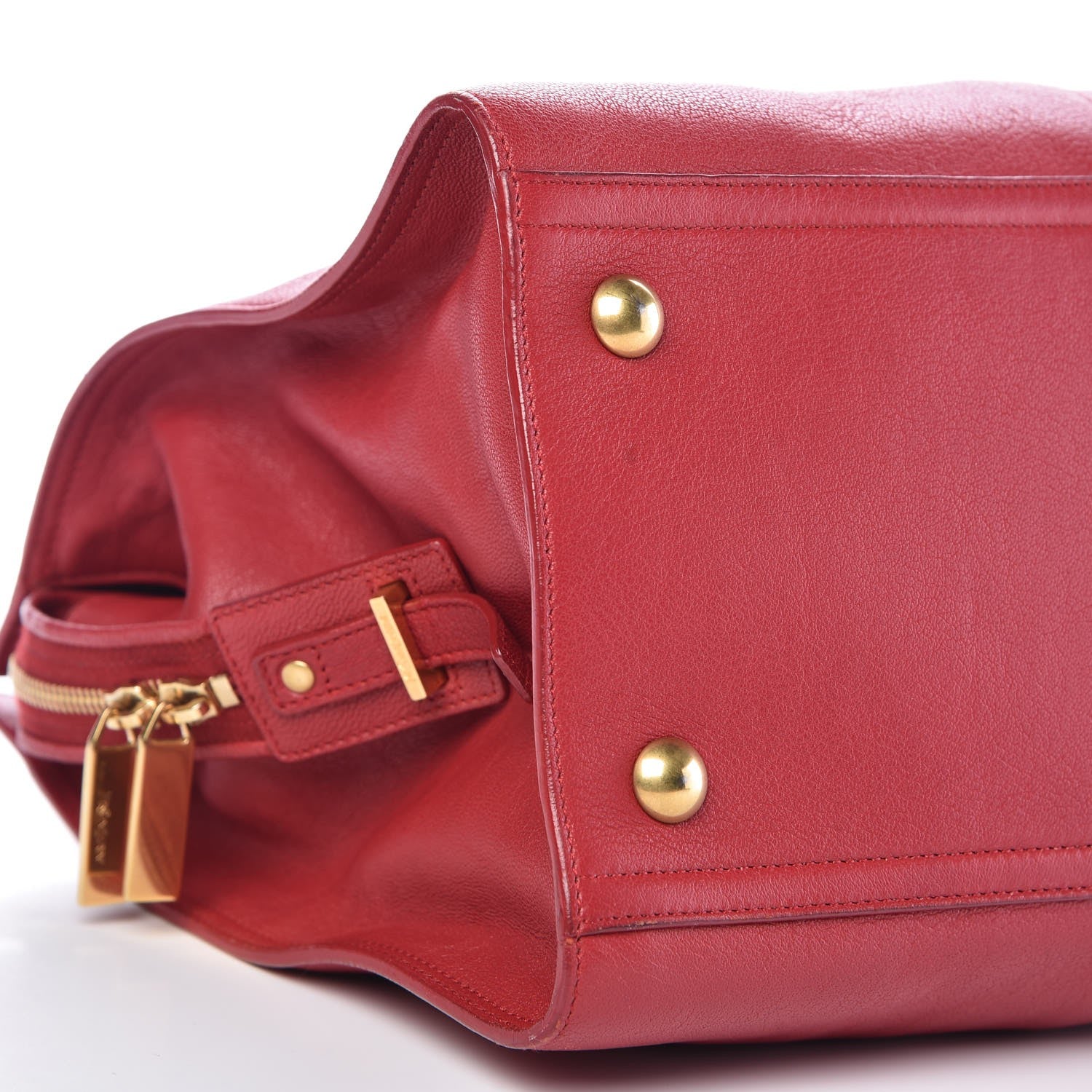 Saint Laurent Sheepskin Medium Cabas ChYc Rouge Orient 9 of 10