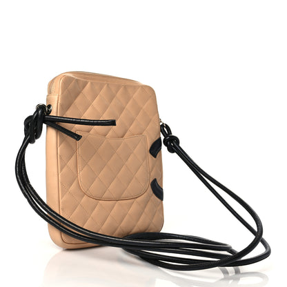Chanel Calfskin Quilted Medium Cambon Messenger Beige Black 3 of 10
