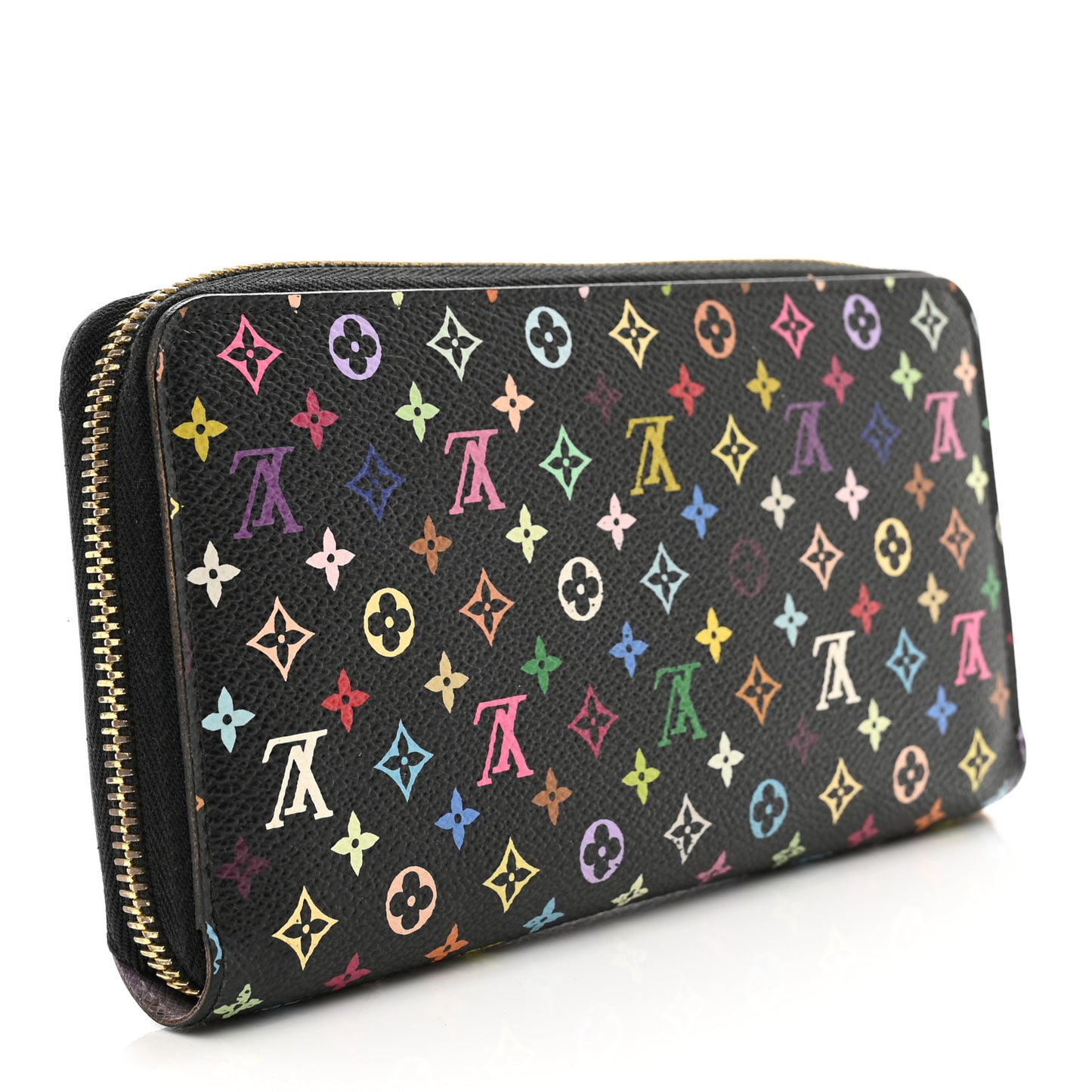 Monogram Multicolor Zippy Wallet Black Violet