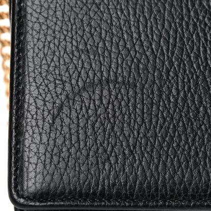 Gucci Calfskin Mini GG Marmont Chain Wallet Black 10 of 12