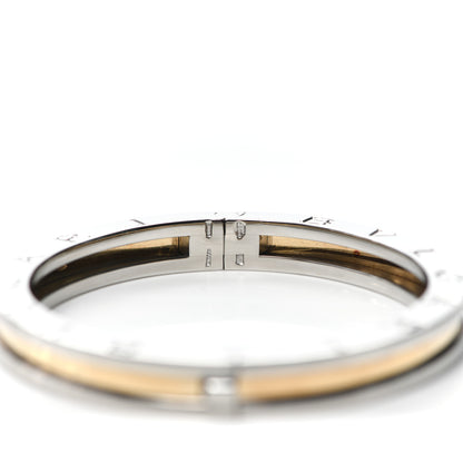 Bulgari 18K Yellow Gold Stainless Steel B.Zero1 Bangle Bracelet 6 of 6