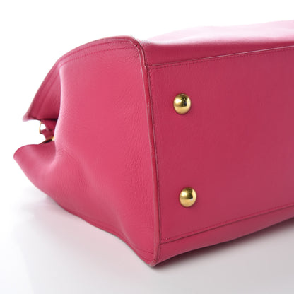 Saint Laurent Calfskin Small Classic Y Cabas Fuchsia 11 of 12