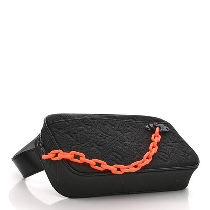 Louis Vuitton Taurillon Monogram Uniformes Solar Ray Soft Pochette Volga Belt Bag Black 4 of 9