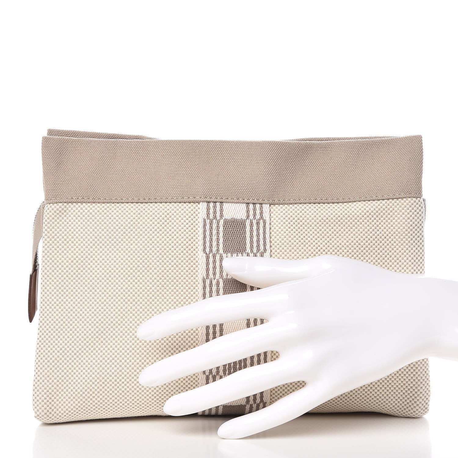 Hermes Toile Trousse De Voyage Jimetou PM Gris Ponce 2 of 7