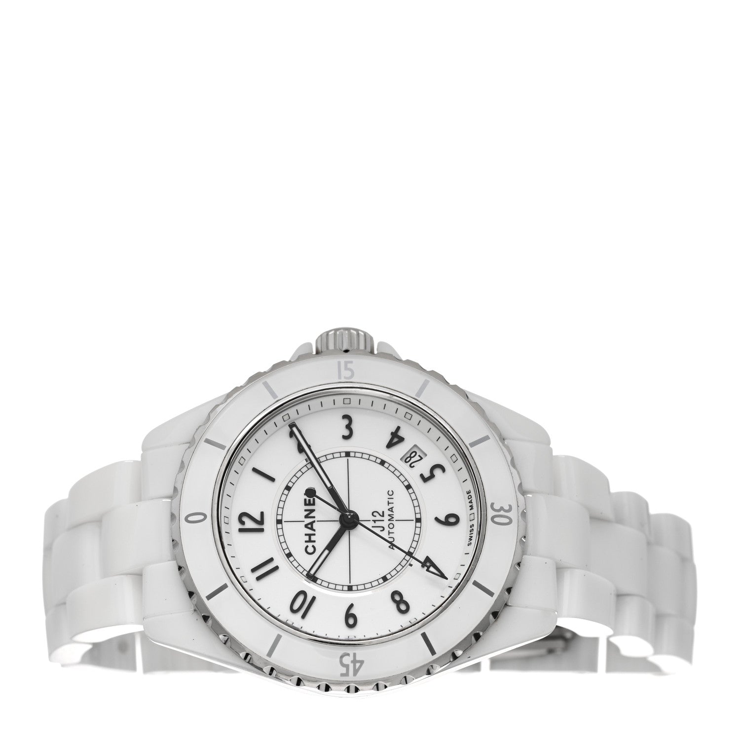 Chanel Stainless Steel Ceramic 38mm J12 Automatic Watch White 2 of 5