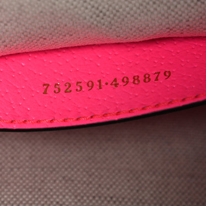 Gucci GG Supreme Monogram Textured Dollar Calfskin Web Ophidia Small Crossbody Bag Beige Ebony Fuchsia 7 of 10