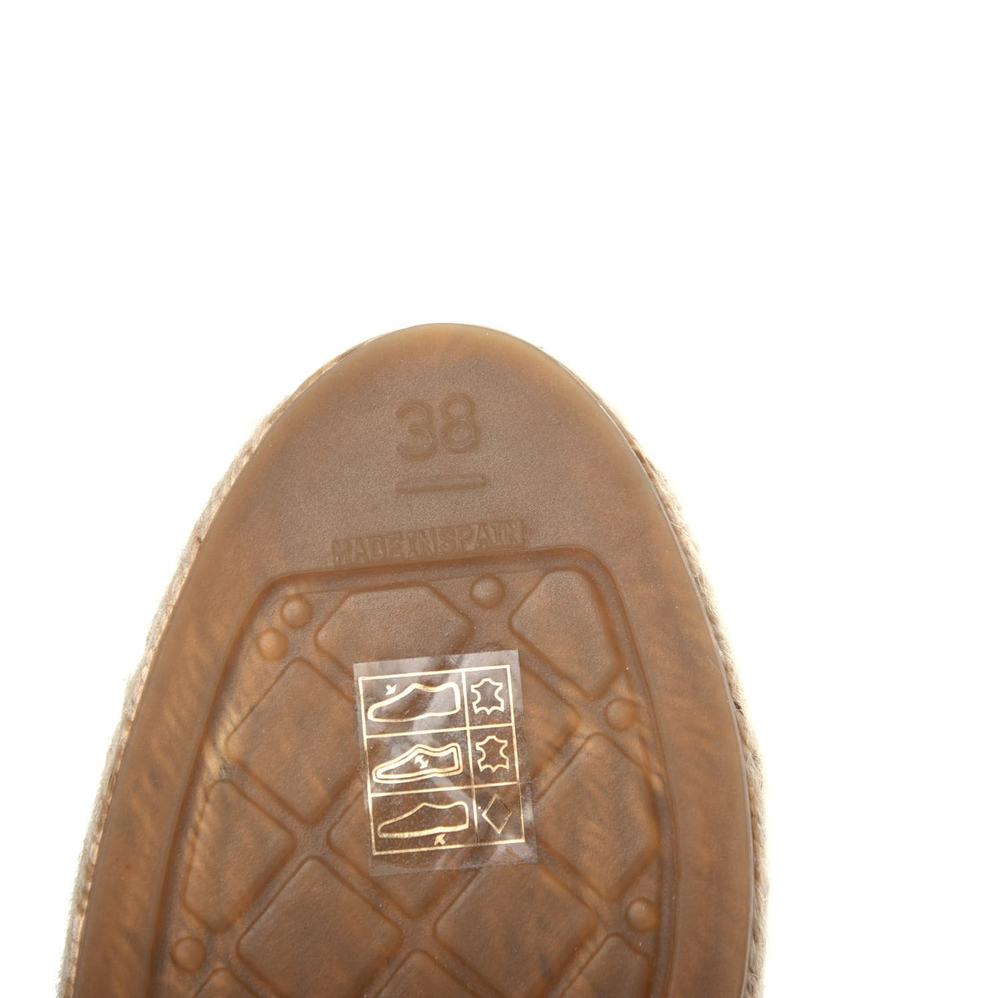 Lambskin CC Espadrilles 38 Beige Black