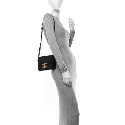 Celine Shiny Calfskin Teen Triomphe Black 2 of 15