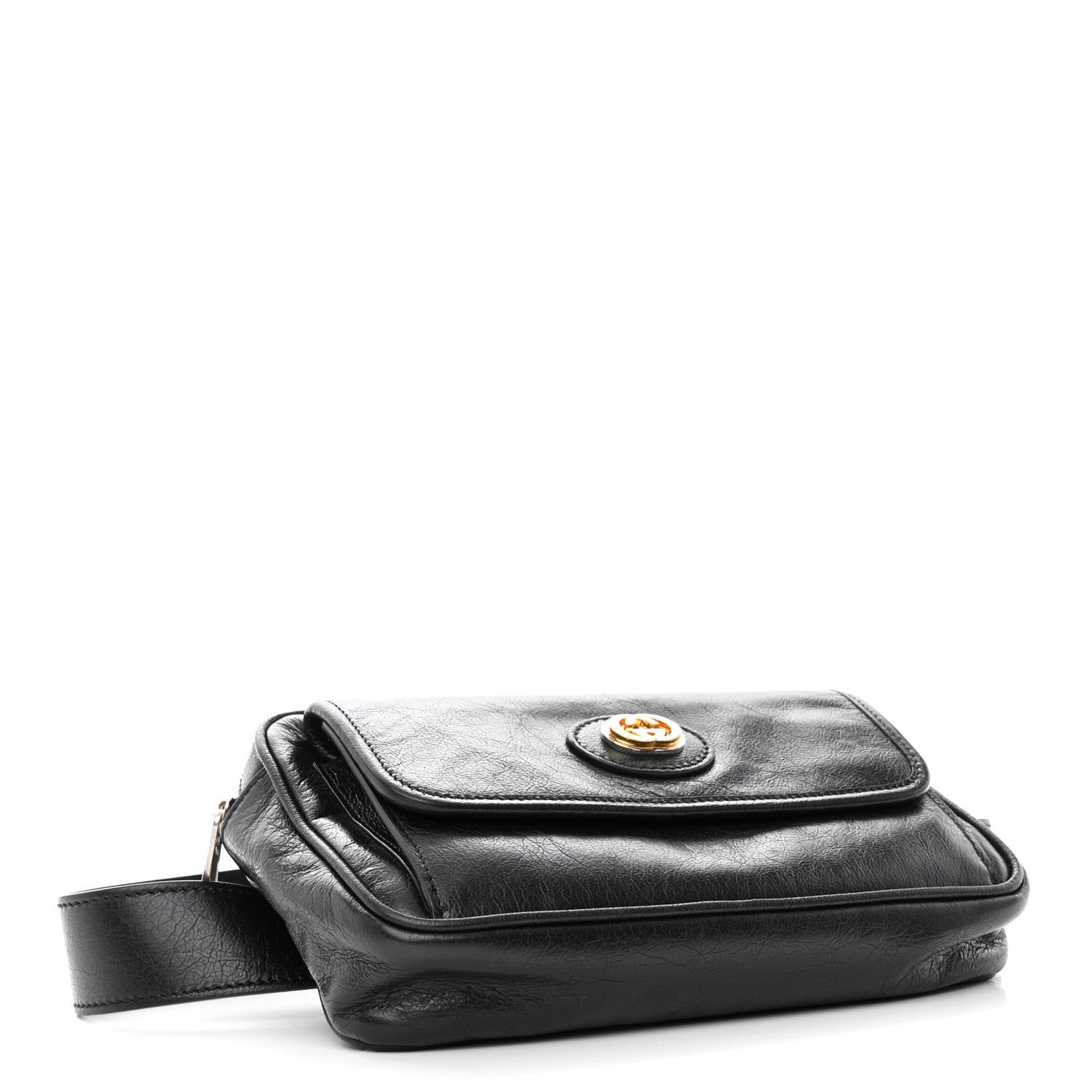 Gucci Fluffy Calfskin Morpheus Belt Bag 80 32 Black 4 of 10