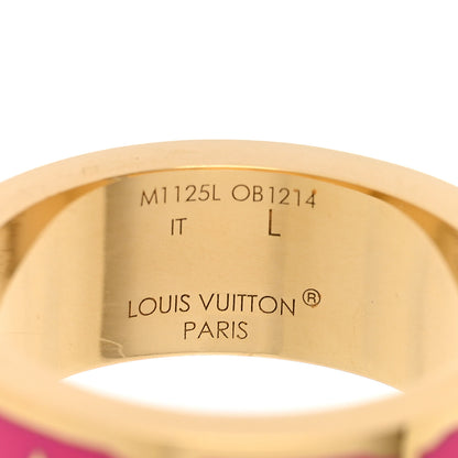 Louis Vuitton Enamel Nanogram Ring L 56 7.5 Fuschia 4 of 5