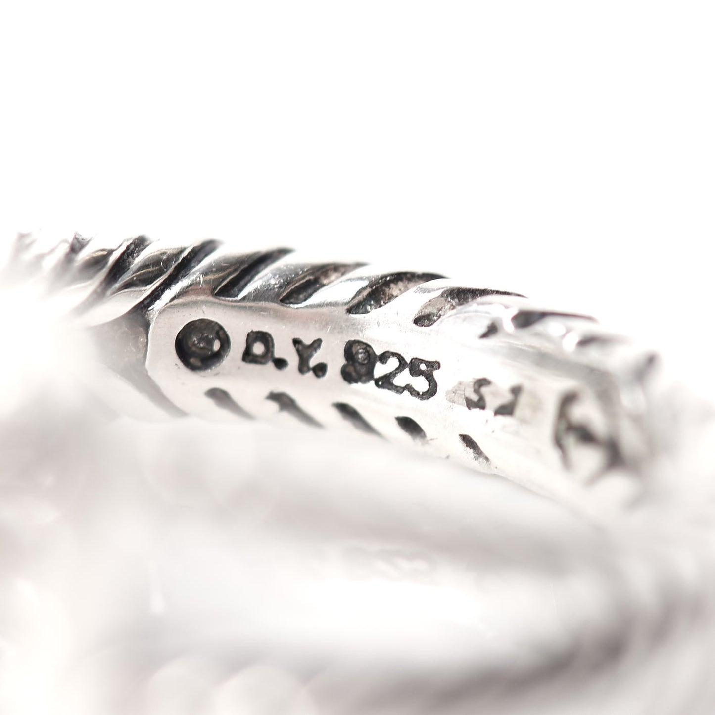 Sterling Silver Diamond White Topaz 7mm Petite Albion Ring 50 5.25