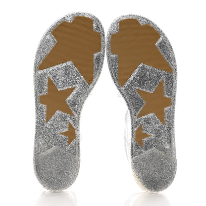 Jimmy Choo Glitter Rubber Lance Jelly Sandals 36 Silver 5 of 7