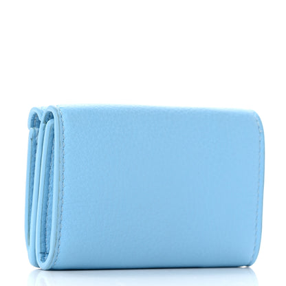 Balenciaga Calfskin Mini Papier Wallet Light Blue 3 of 10