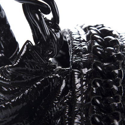 Chanel Crinkled Patent Modern Chain Flap Black 15 of 20