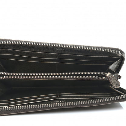 Prada Saffiano Metal Zip Around Wallet Bronzo 5 of 8
