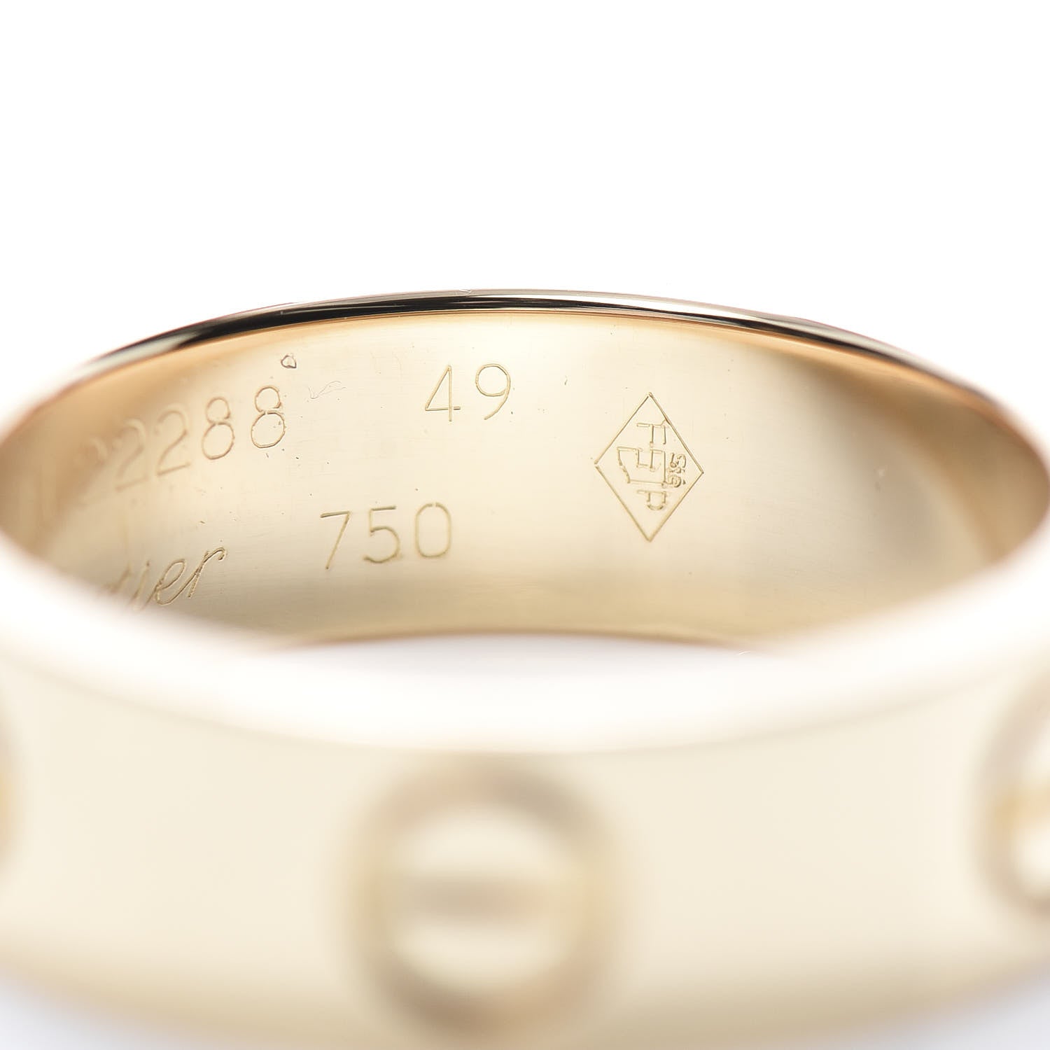 Cartier 18K Yellow Gold 5.5mm LOVE Ring 49 4.75 5 of 6