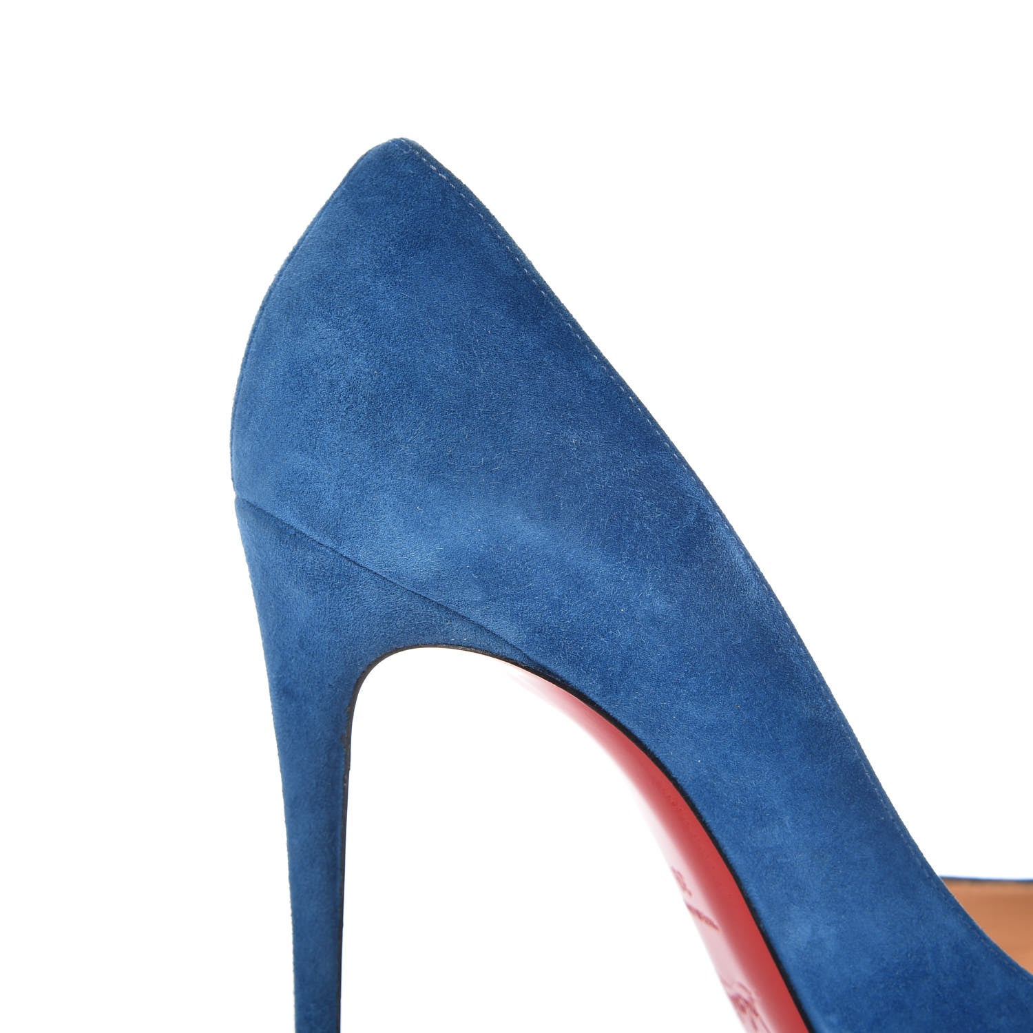 Christian Louboutin Veau Velours Pigalle Follies 100 Pumps 39 Positano 11 of 14