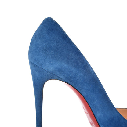 Christian Louboutin Veau Velours Pigalle Follies 100 Pumps 39 Positano 11 of 14