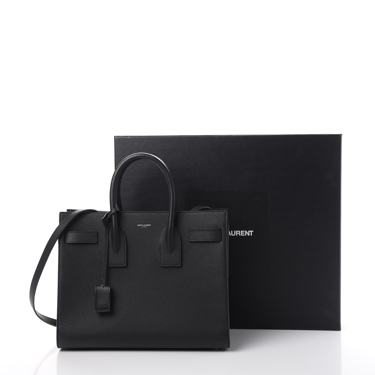 Saint Laurent Grained Calfskin Small Sac De Jour Black 13 of 13