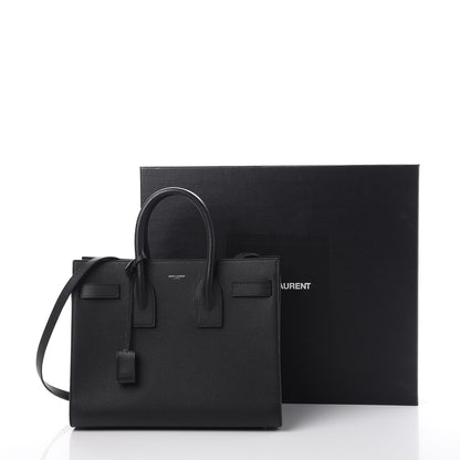 Saint Laurent Grained Calfskin Small Sac De Jour Black 13 of 13