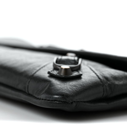 Balenciaga Agneau Classic Hardware Envelope Clutch Black 10 of 10